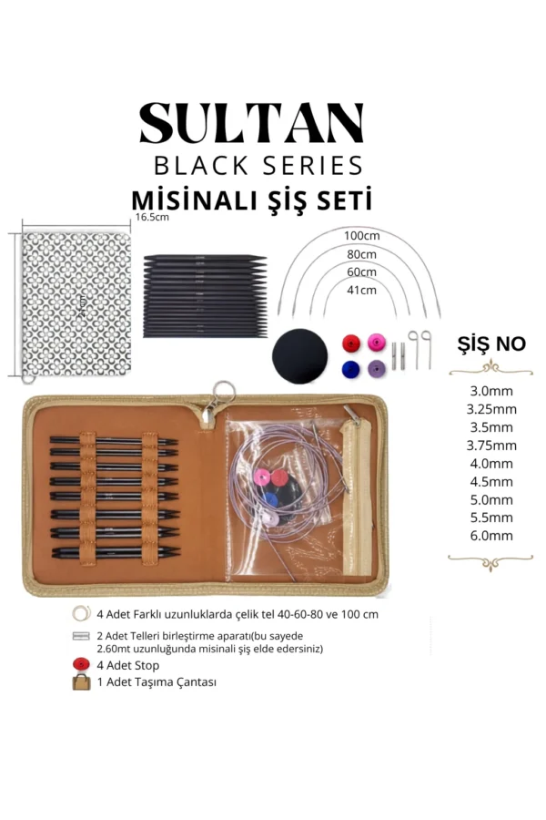 SULTAN BLACK SERIES CÜZDANLI MİSİNALI ŞİŞ SET