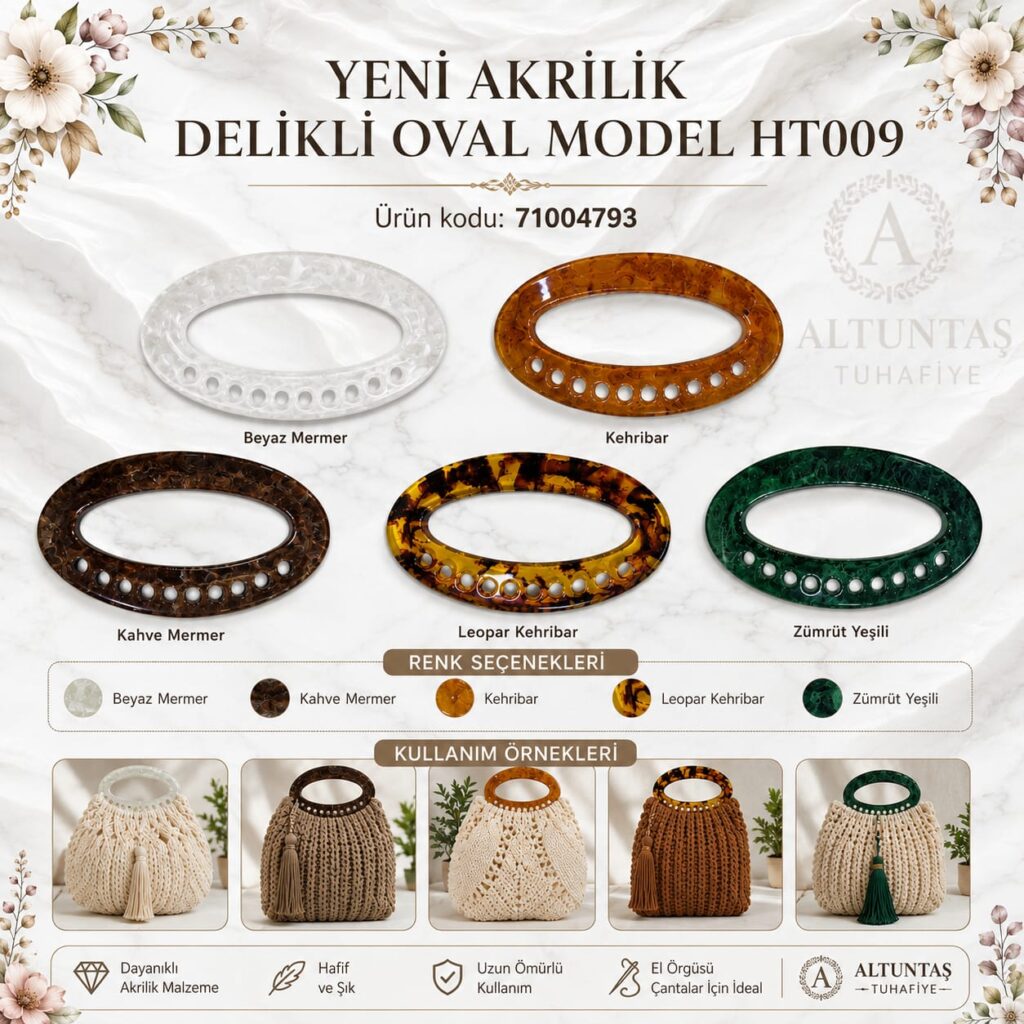 YENİ AKRİLİK DELİKLİ OVAL MODEL HT009